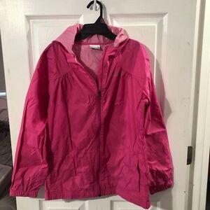 Columbia Kids XL Rain Coat Hooded Jacket
Full Zip Pink